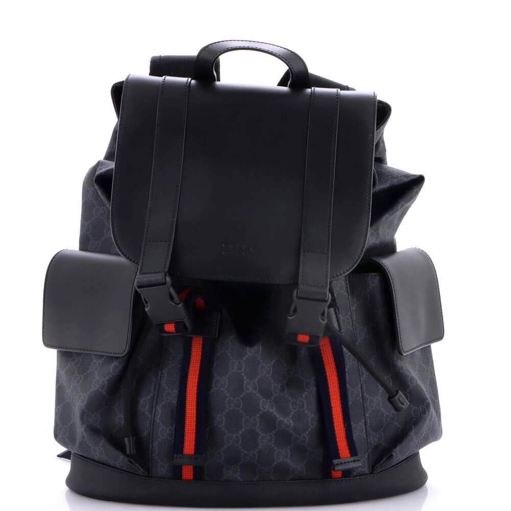 Gucci Double Pocket Buckle Backpack Gg #331846G18B